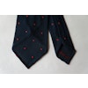 Polka Dot Silk Grenadine Tie - Untipped - Navy/Red