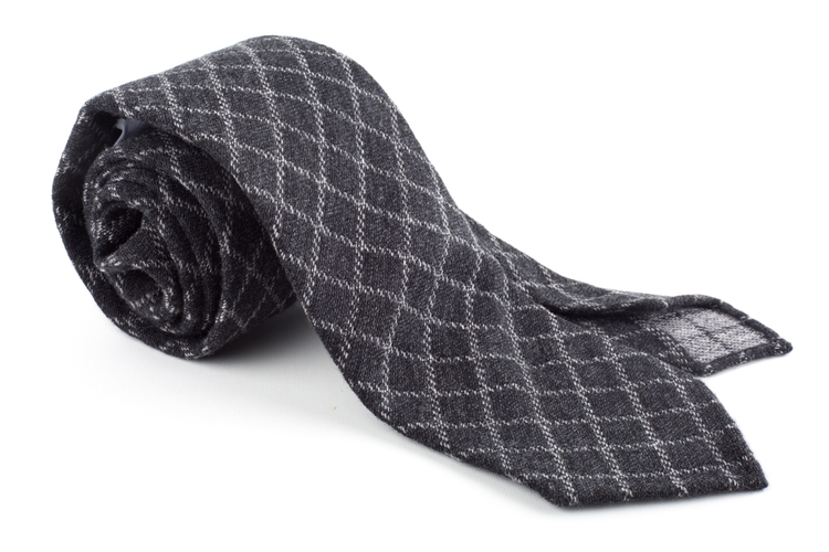 Wool Untipped Check - Dark Grey/Grey