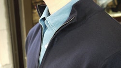 Half zip Merino Pullover - Navy Blue