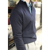 Half zip Merino Pullover - Navy Blue