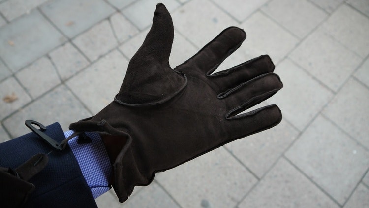 Suede Gloves - Brown