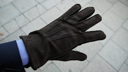 Suede Gloves - Brown