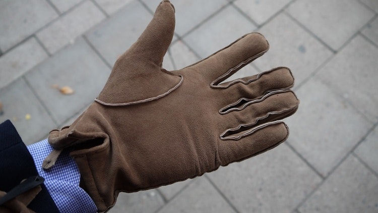 Suade Gloves - Beige
