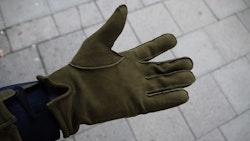 Suede Gloves - Olive Green