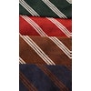 Regimental Shantung Tie - Untipped - Navy Blue/Brown