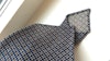 Floral Printed Wool Tie - Untipped - Navy Blue/Beige