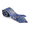 Paisley Printed Silk Tie - Untipped - Blue/Red