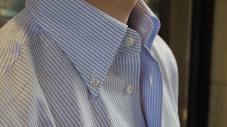 Randig Oxfordskjorta - Ljusblå/Vit