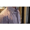 Bengal Stripe Twill Shirt - Button Down - Burgundy/White