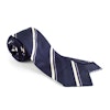 Regimental Silk Grenadine Tie - Untipped - Navy Blue/Purple