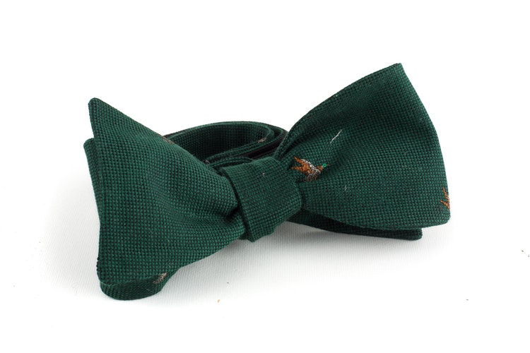 Goose Cotton/Silk Bow Tie - Green
