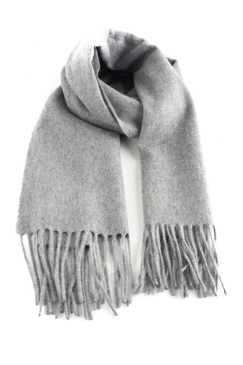 Solid Cashmere Scarf - Grey