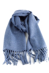 Solid Cashmere Scarf - Steel Blue