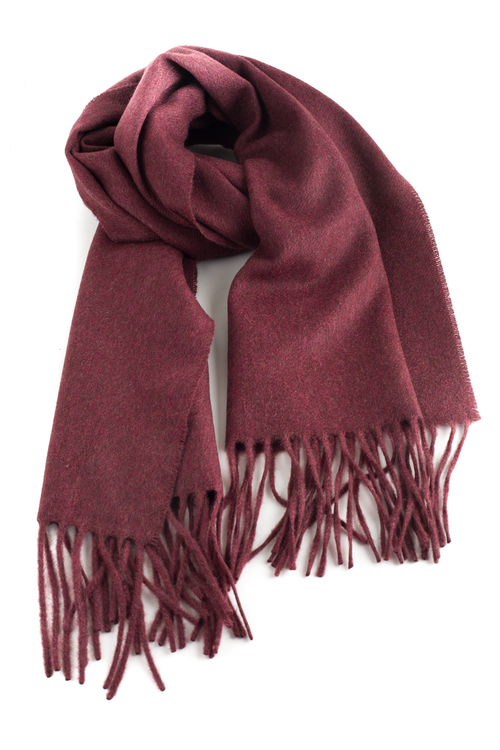Solid Cashmere Scarf - Bourgogne