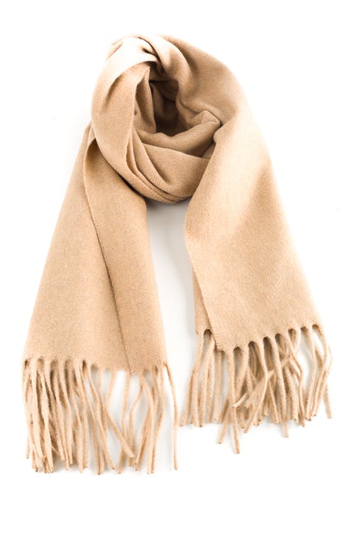 Solid Cashmere Scarf - Camel