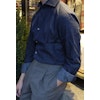 Enfärgad Denimskjorta - Cutaway - Mörkblå