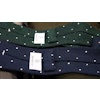 Polka Dot Shantung Grenadine Tie - Untipped - Navy Blue // Green