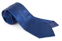 Solid Scales Silk Tie - Untipped - Mid Blue