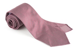 Micro Square Silk Tie - Untipped - Red/Blue