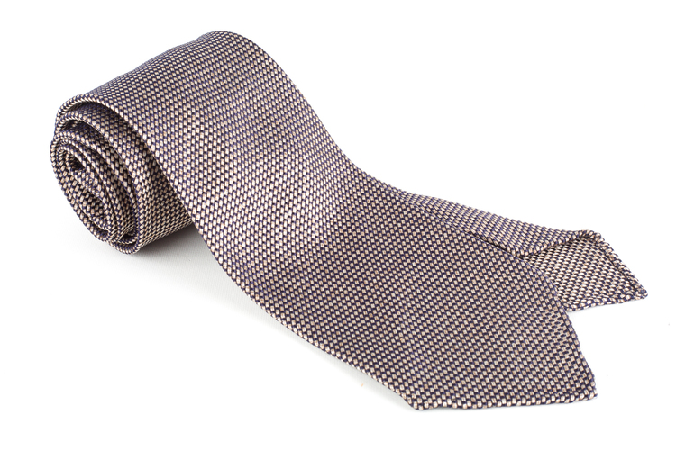 Solid Garza Silk Tie - Untipped - Beige