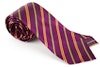 Regimental Silk Tie - Untipped - Lilac/Orange/Green