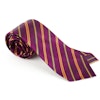 Regimental Silk Tie - Untipped - Lilac/Orange/Green