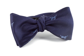 Capricorn Silk Bow Tie - Navy Blue/Light Blue