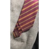 Regimental Silk Tie - Untipped - Lilac/Orange/Green