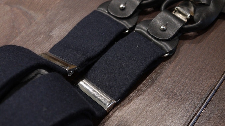 Suspenders Solid - Navy Blue