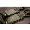 Herringbone Linen/Wool Suspenders - Green