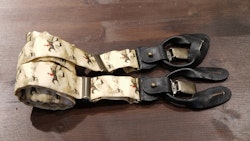 Horse Rider Viscose Suspenders - Beige/Brown