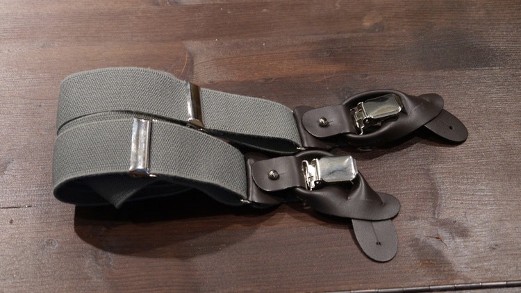 Solid Suspenders Stretch - Grey