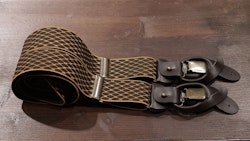 Diamond Suspenders Stretch - Beige/Brown