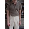 Short Sleeve Polo Pima Cotton - Beige