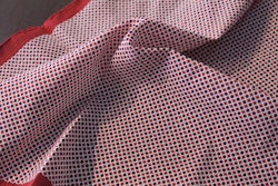Polka Dot Seersucker Cotton/Silk Pocket Square - Red