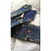 Paisley Printed Silk Tie - Untipped - Blue/Red