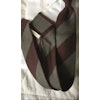 Blockstripe Cashmere/Wool Grenadine Tie - Untipped - Burgundy/Beige