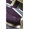 Regimental Silk Grenadine Tie - Untipped - Purple/Light Blue