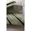 Regimental Silk Grenadine Tie - Untipped - Light Green/Navy Blue