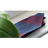 Blockstripe Silk Grenadine Tie - Untipped - Burgundy/Navy Blue