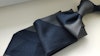 Blockstripe Silk Grenadine Tie - Untipped - Grey/Navy Blue