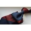 Blockstripe Silk Grenadine Tie - Untipped - Rust/Navy Blue