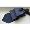 Solid Silk/Wool Donegal Tie - Untipped - Navy Blue