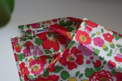 Floral Cotton Pocket Square - Red/GreenWhite