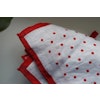 Polka Dot Linen Pocket Square - Red/White