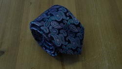 Silk Paisley  - Navy Blue/Pink/Turquoise