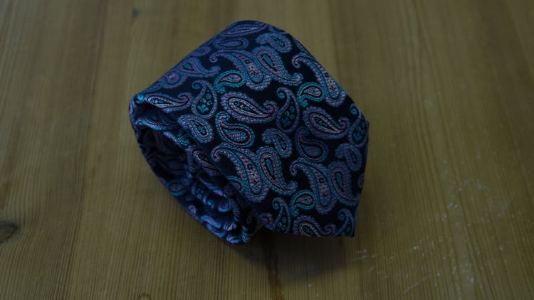 Silk Paisley  - Navy Blue/Pink/Turquoise