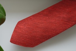 Solid Shantung Tie - Rust Orange