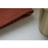 Square Madder Silk Tie - Orange/Beige/Turquoise