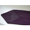 Solid Silk Grenadine Fina Tie - Untipped - Lilac/Navy Blue